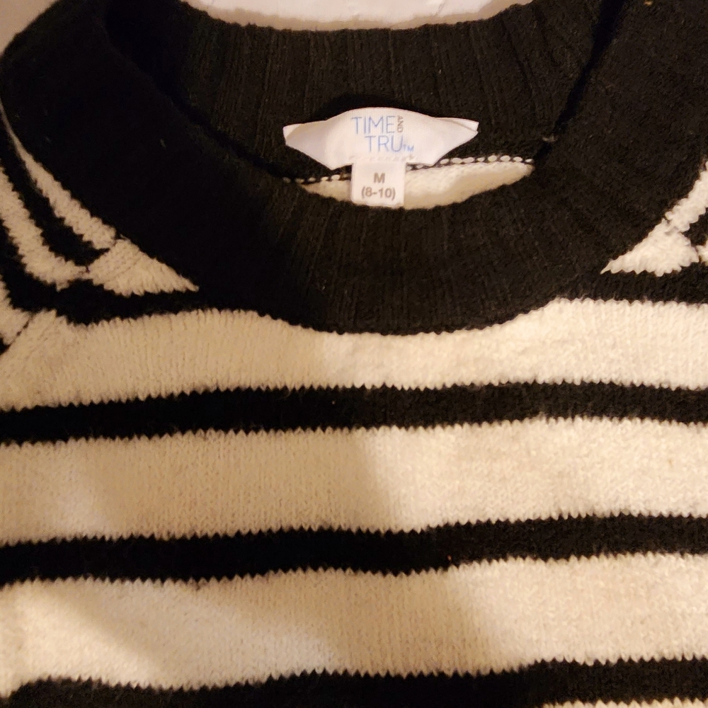 Time and Try striped sweater womens 8/10